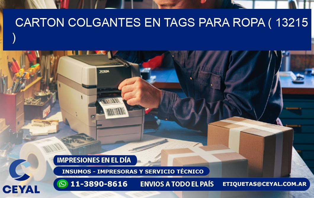 CARTON COLGANTES EN TAGS PARA ROPA ( 13215 )