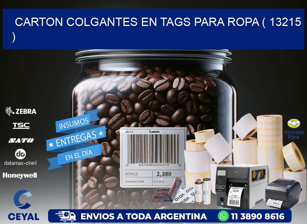 CARTON COLGANTES EN TAGS PARA ROPA ( 13215 )
