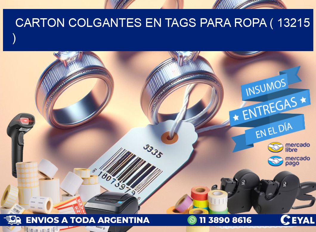 CARTON COLGANTES EN TAGS PARA ROPA ( 13215 )
