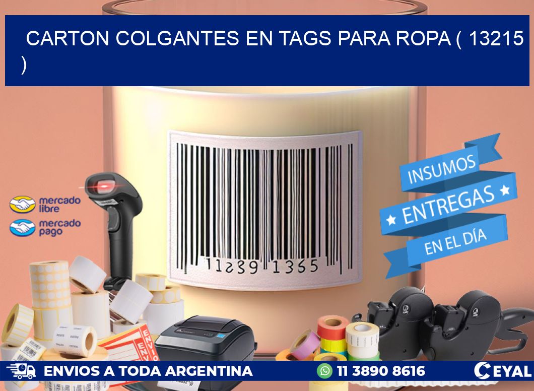 CARTON COLGANTES EN TAGS PARA ROPA ( 13215 )