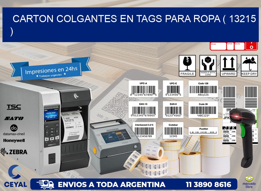 CARTON COLGANTES EN TAGS PARA ROPA ( 13215 )