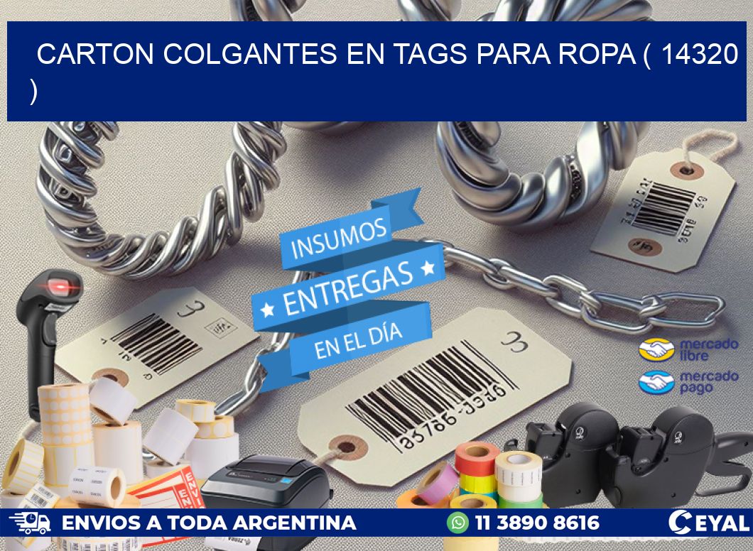 CARTON COLGANTES EN TAGS PARA ROPA ( 14320 )