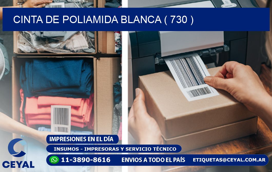 CINTA DE POLIAMIDA BLANCA ( 730 )