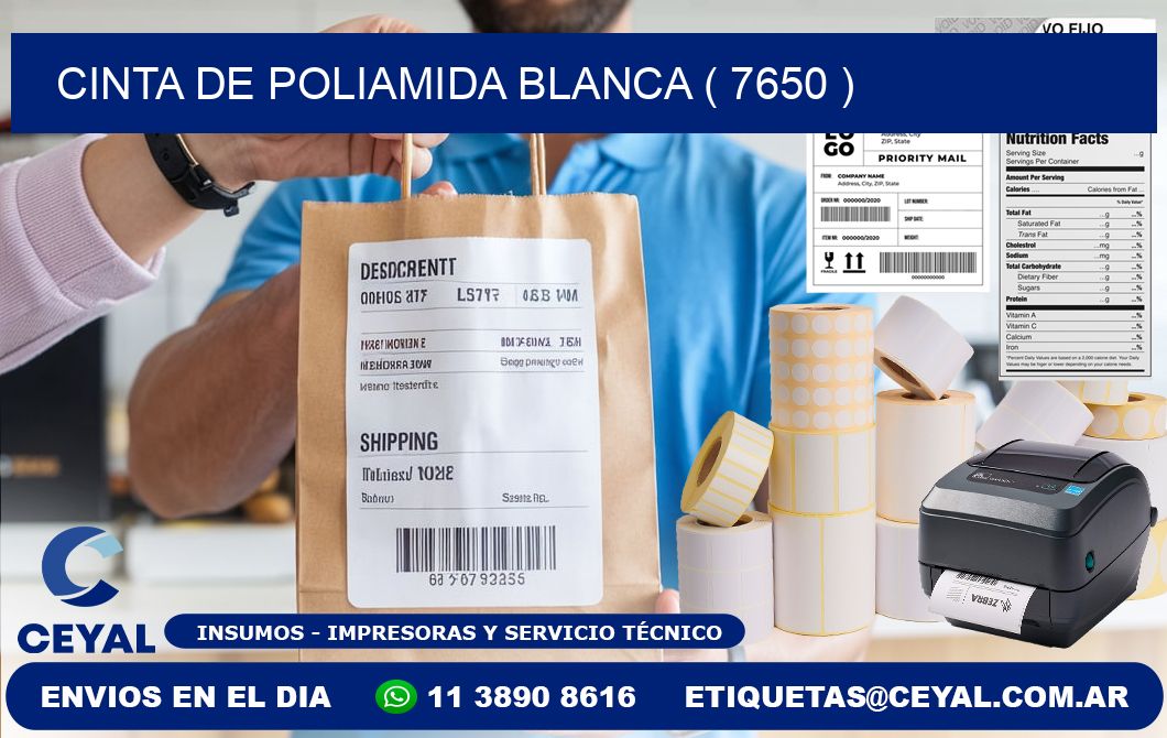 CINTA DE POLIAMIDA BLANCA ( 7650 )