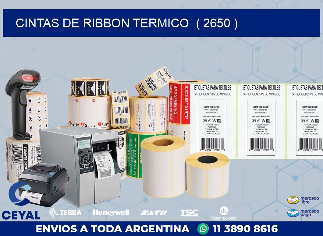 CINTAS DE RIBBON TERMICO  ( 2650 )