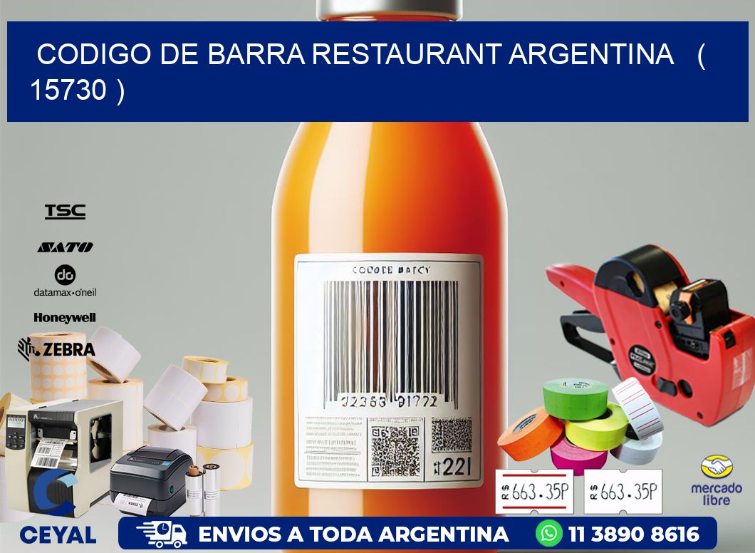 CODIGO DE BARRA RESTAURANT ARGENTINA   ( 15730 )