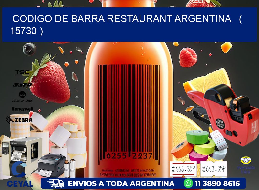 CODIGO DE BARRA RESTAURANT ARGENTINA   ( 15730 )