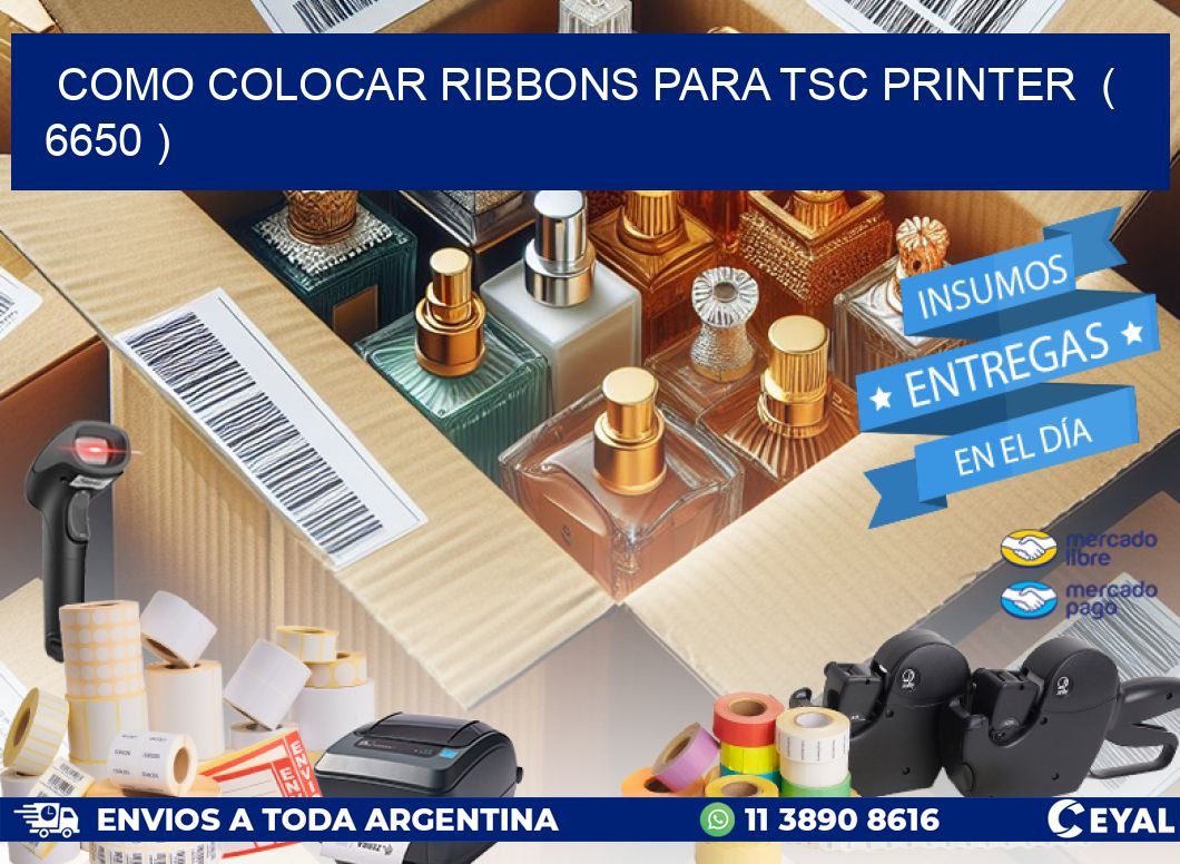 COMO COLOCAR RIBBONS PARA TSC PRINTER  ( 6650 )