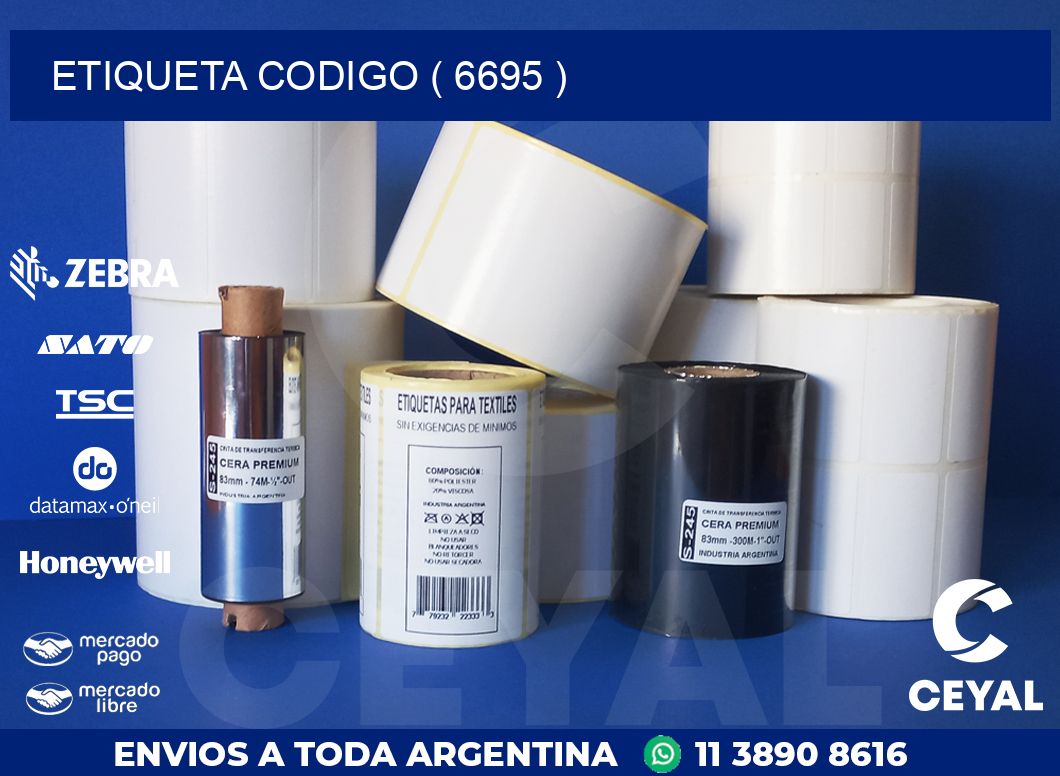 ETIQUETA CODIGO ( 6695 )