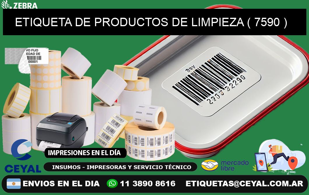 ETIQUETA DE PRODUCTOS DE LIMPIEZA ( 7590 )