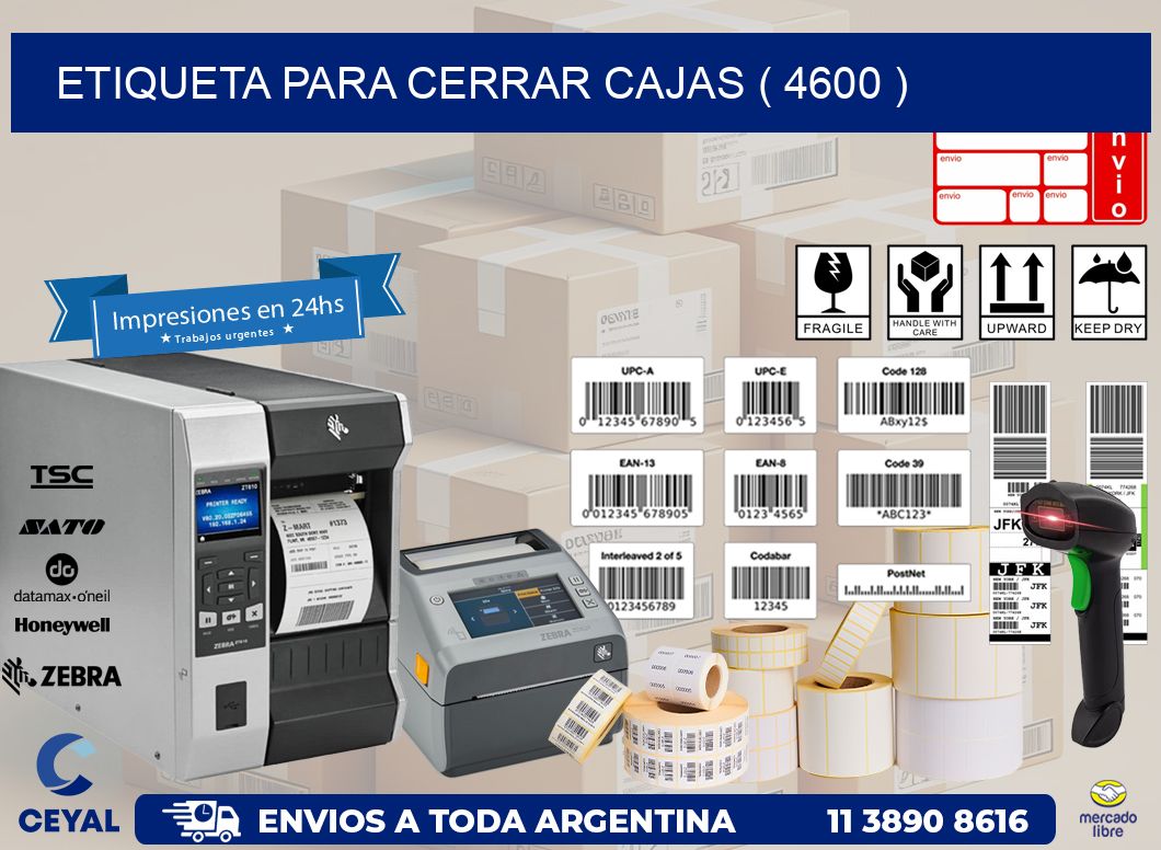 ETIQUETA PARA CERRAR CAJAS ( 4600 )