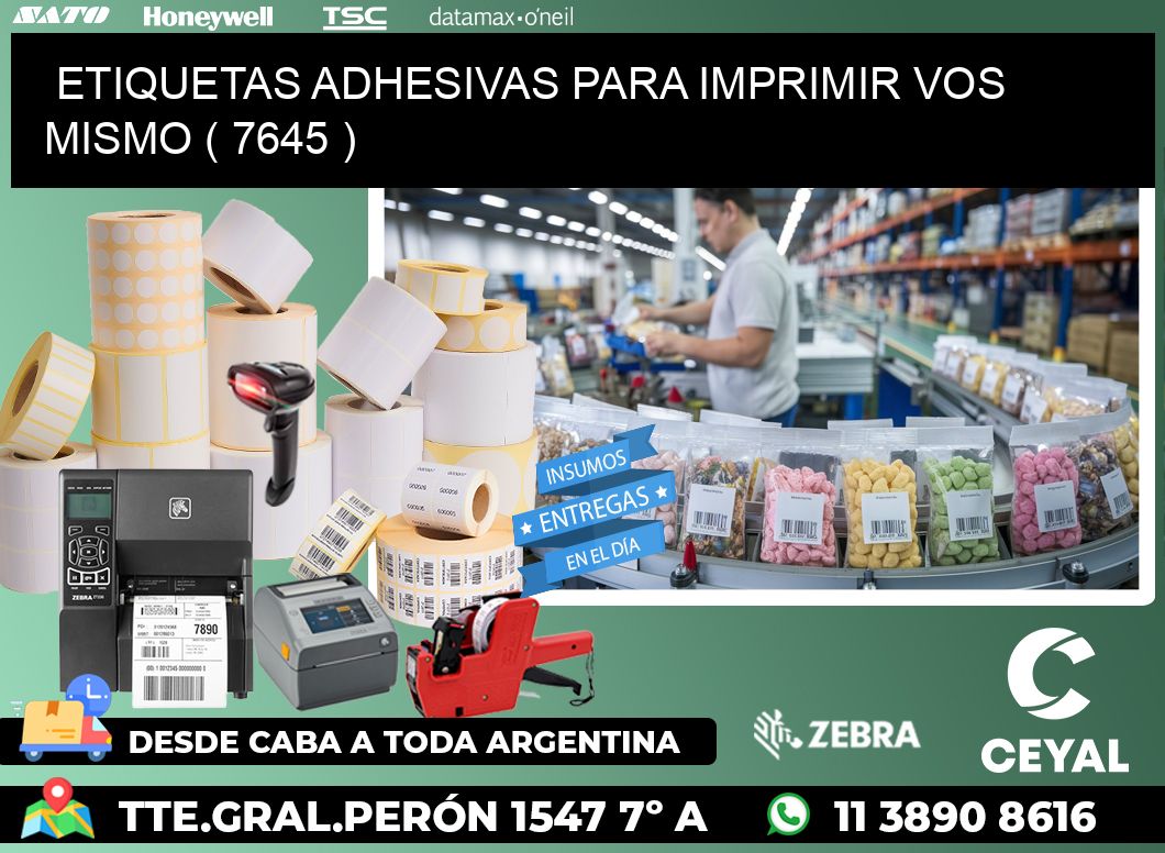 ETIQUETAS ADHESIVAS PARA IMPRIMIR VOS MISMO ( 7645 )