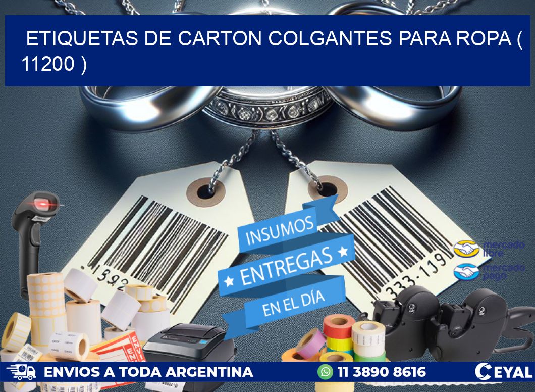 ETIQUETAS DE CARTON COLGANTES PARA ROPA ( 11200 )