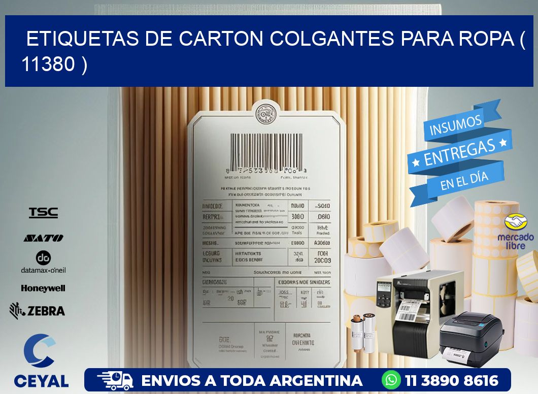 ETIQUETAS DE CARTON COLGANTES PARA ROPA ( 11380 )