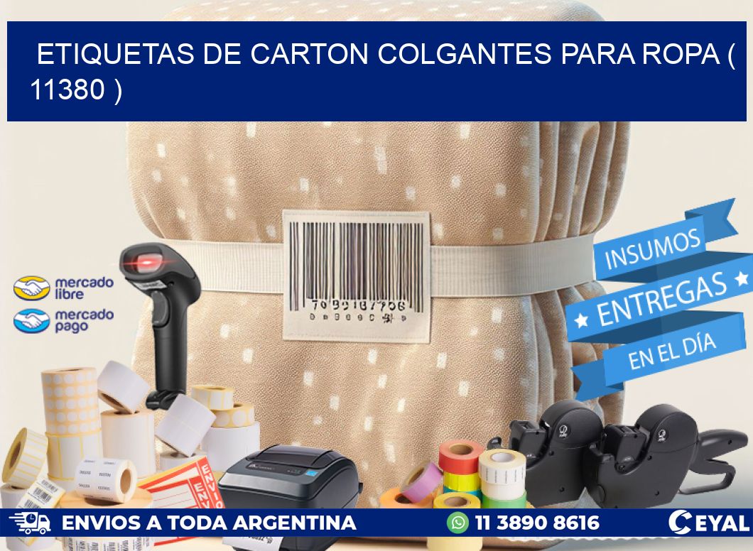 ETIQUETAS DE CARTON COLGANTES PARA ROPA ( 11380 )