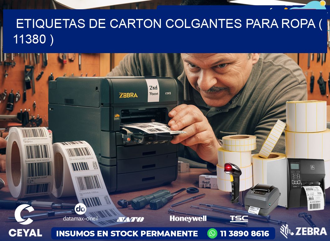 ETIQUETAS DE CARTON COLGANTES PARA ROPA ( 11380 )