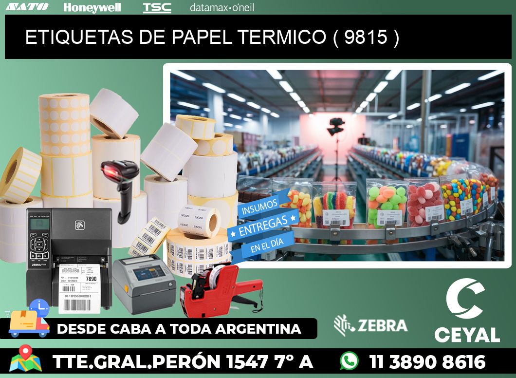 ETIQUETAS DE PAPEL TERMICO ( 9815 )