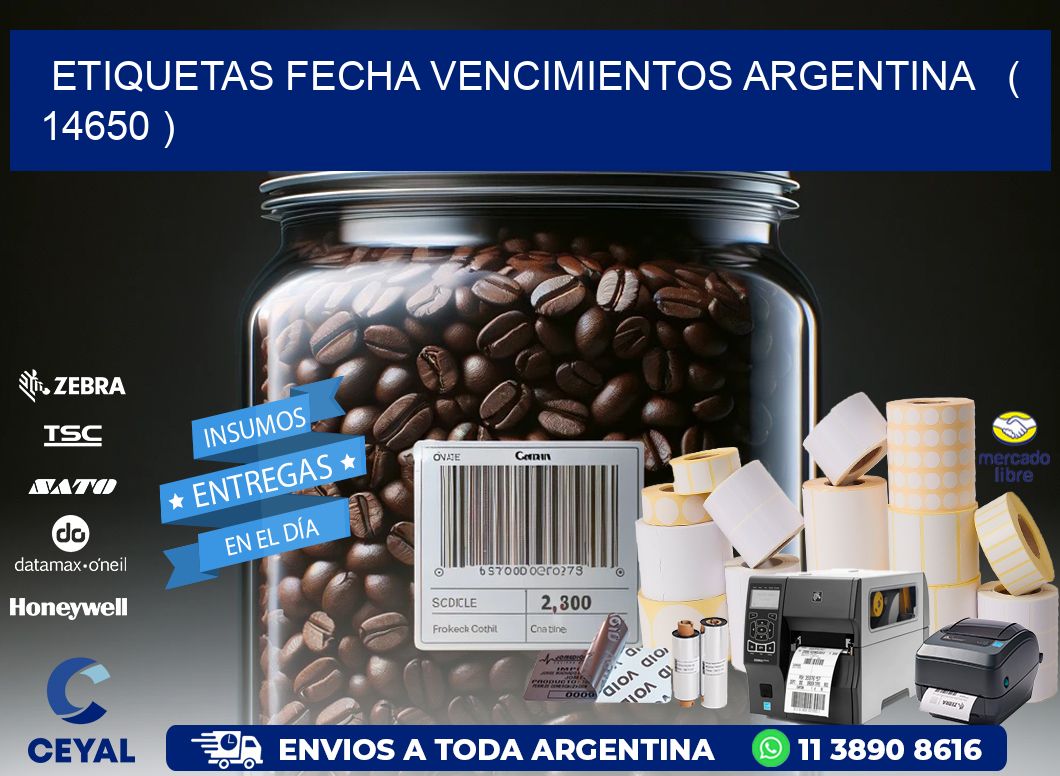 ETIQUETAS FECHA VENCIMIENTOS ARGENTINA   ( 14650 )