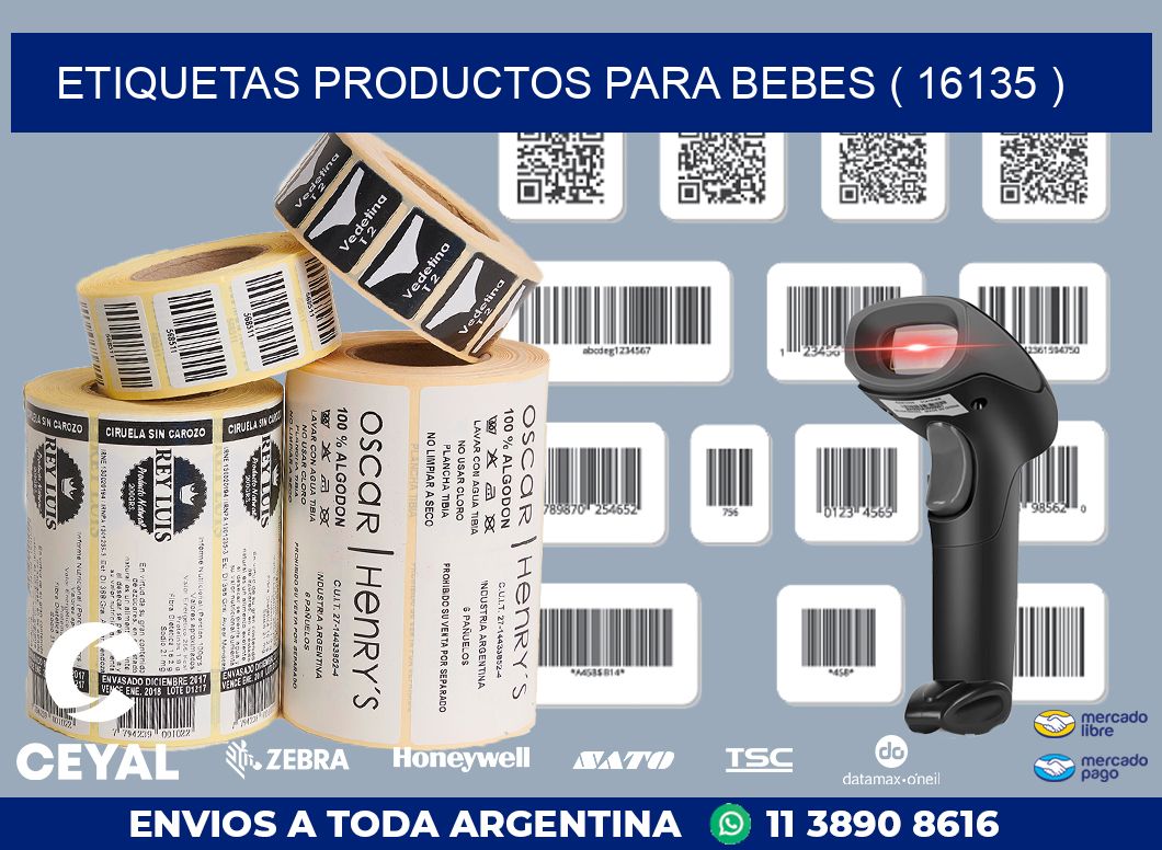 ETIQUETAS PRODUCTOS PARA BEBES ( 16135 )