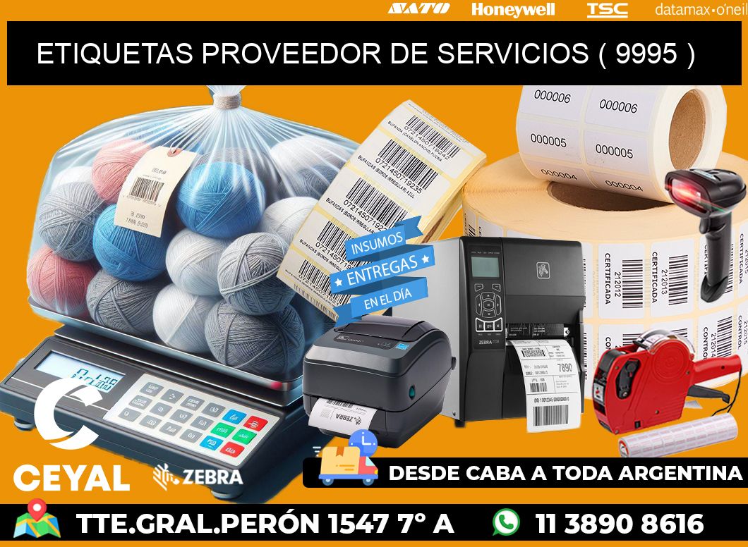 ETIQUETAS PROVEEDOR DE SERVICIOS ( 9995 )
