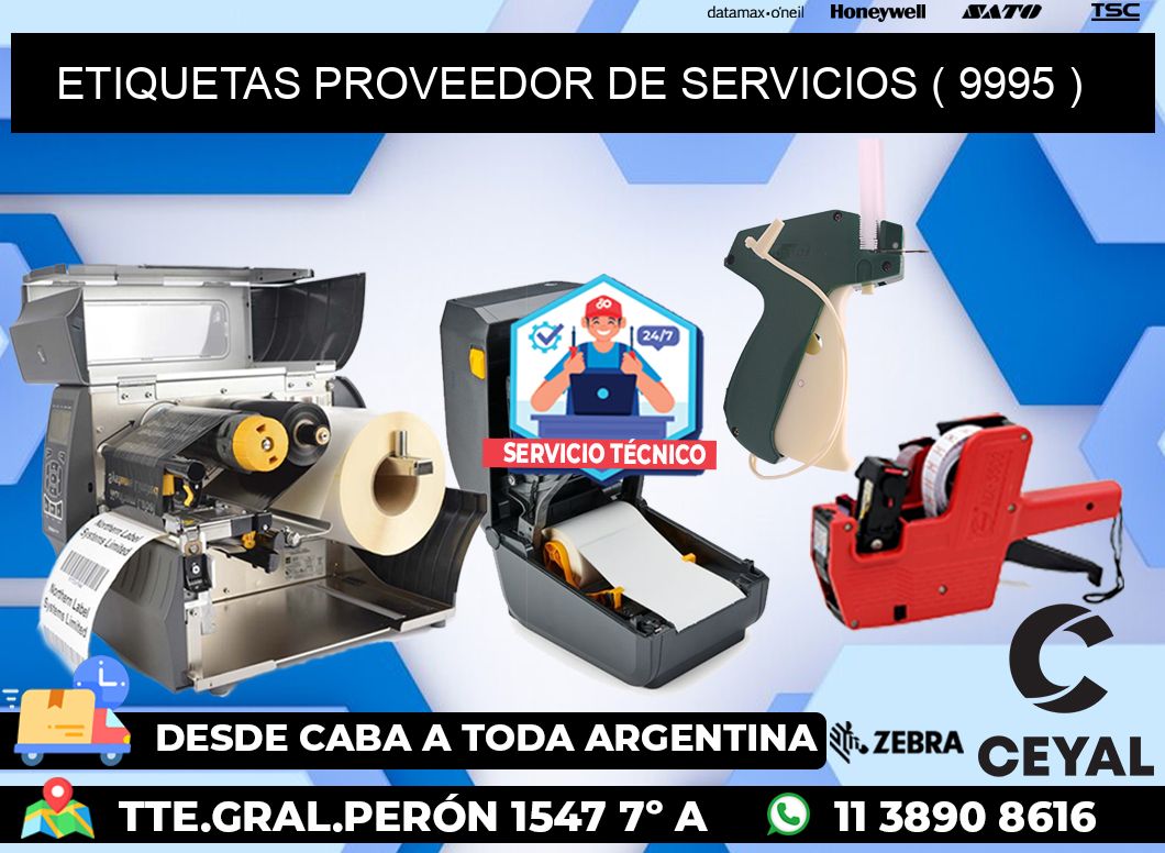 ETIQUETAS PROVEEDOR DE SERVICIOS ( 9995 )