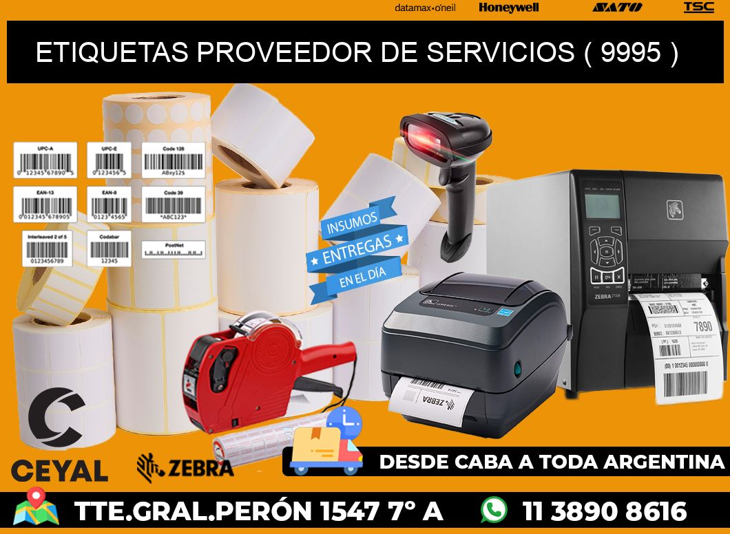 ETIQUETAS PROVEEDOR DE SERVICIOS ( 9995 )