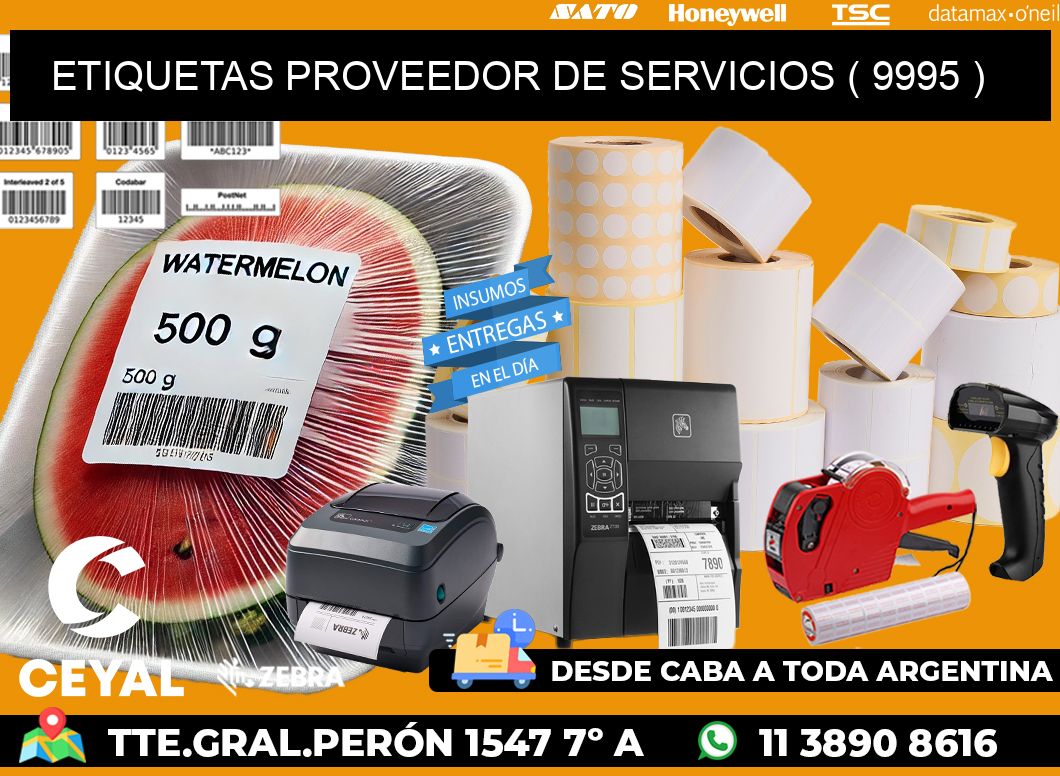 ETIQUETAS PROVEEDOR DE SERVICIOS ( 9995 )