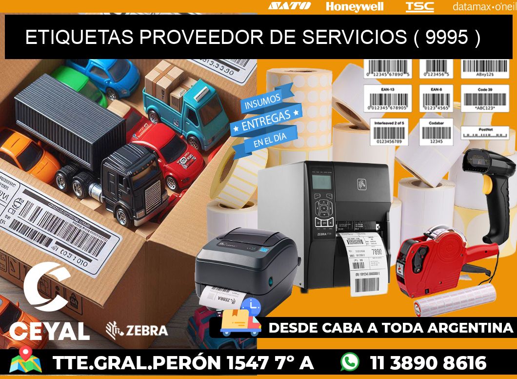 ETIQUETAS PROVEEDOR DE SERVICIOS ( 9995 )