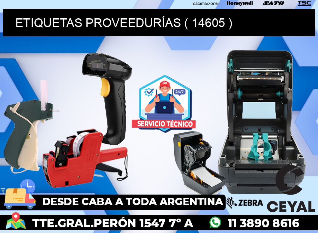 ETIQUETAS PROVEEDURÍAS ( 14605 )