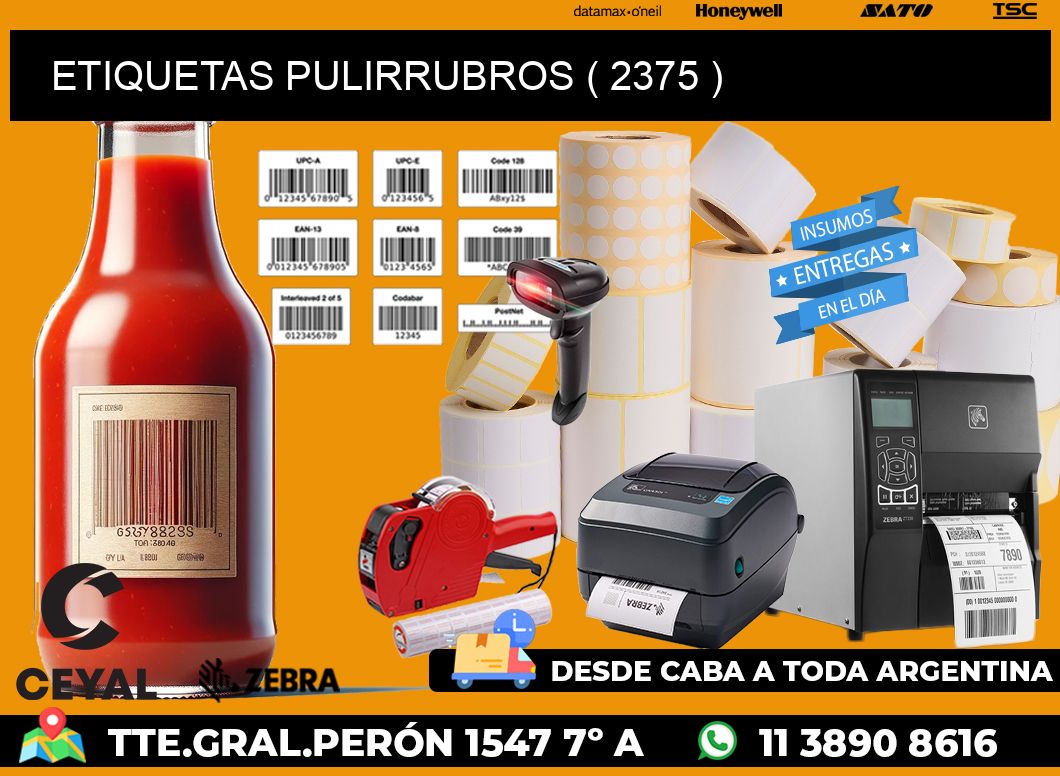 ETIQUETAS PULIRRUBROS ( 2375 )