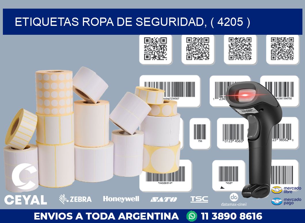 ETIQUETAS ROPA DE SEGURIDAD, ( 4205 )