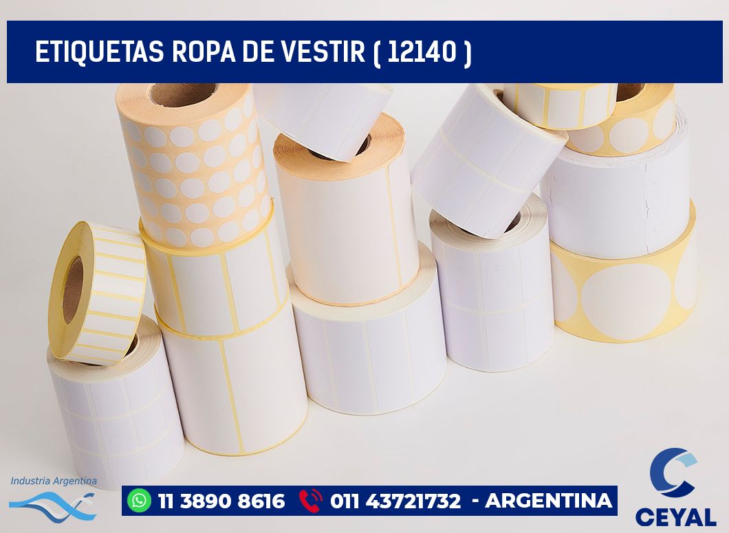 ETIQUETAS ROPA DE VESTIR ( 12140 )