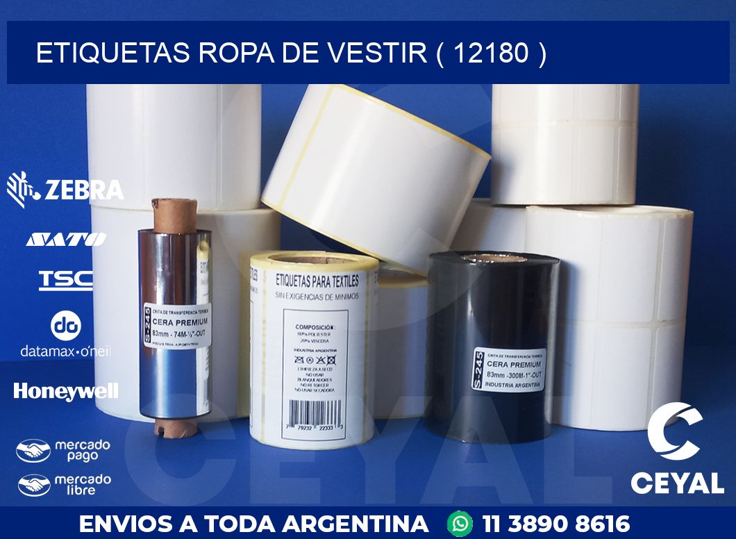 ETIQUETAS ROPA DE VESTIR ( 12180 )