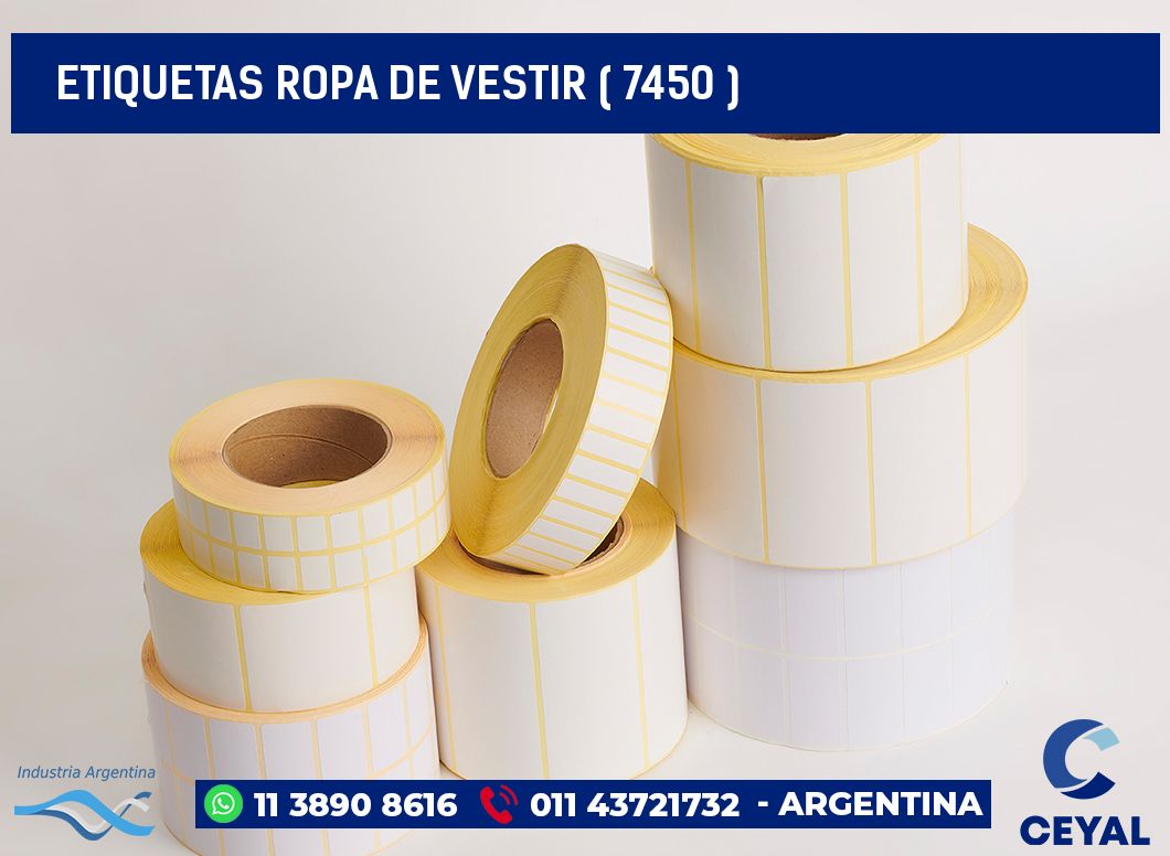 ETIQUETAS ROPA DE VESTIR ( 7450 )