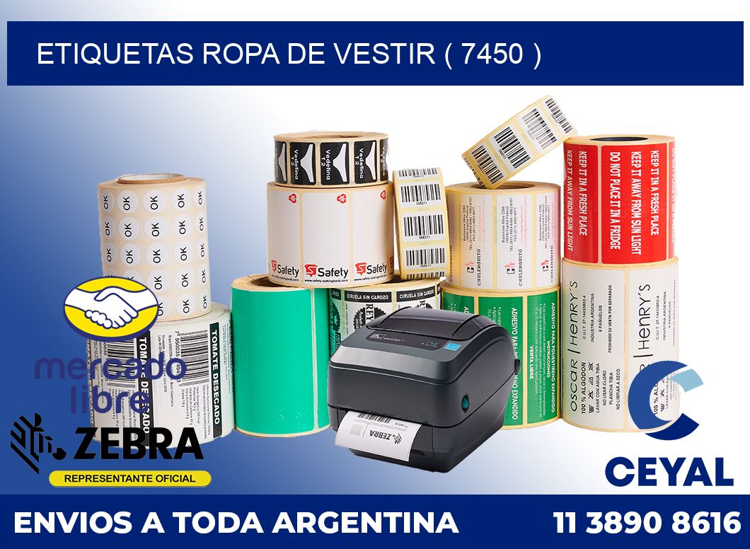 ETIQUETAS ROPA DE VESTIR ( 7450 )