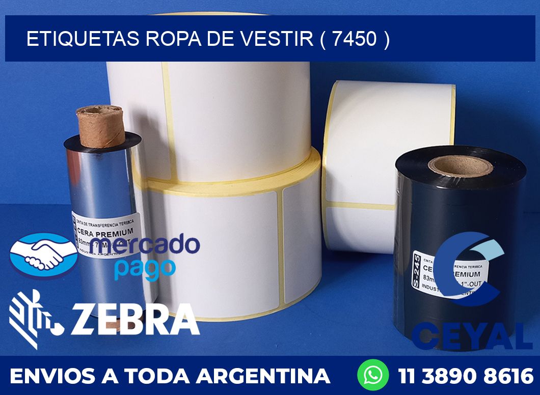 ETIQUETAS ROPA DE VESTIR ( 7450 )