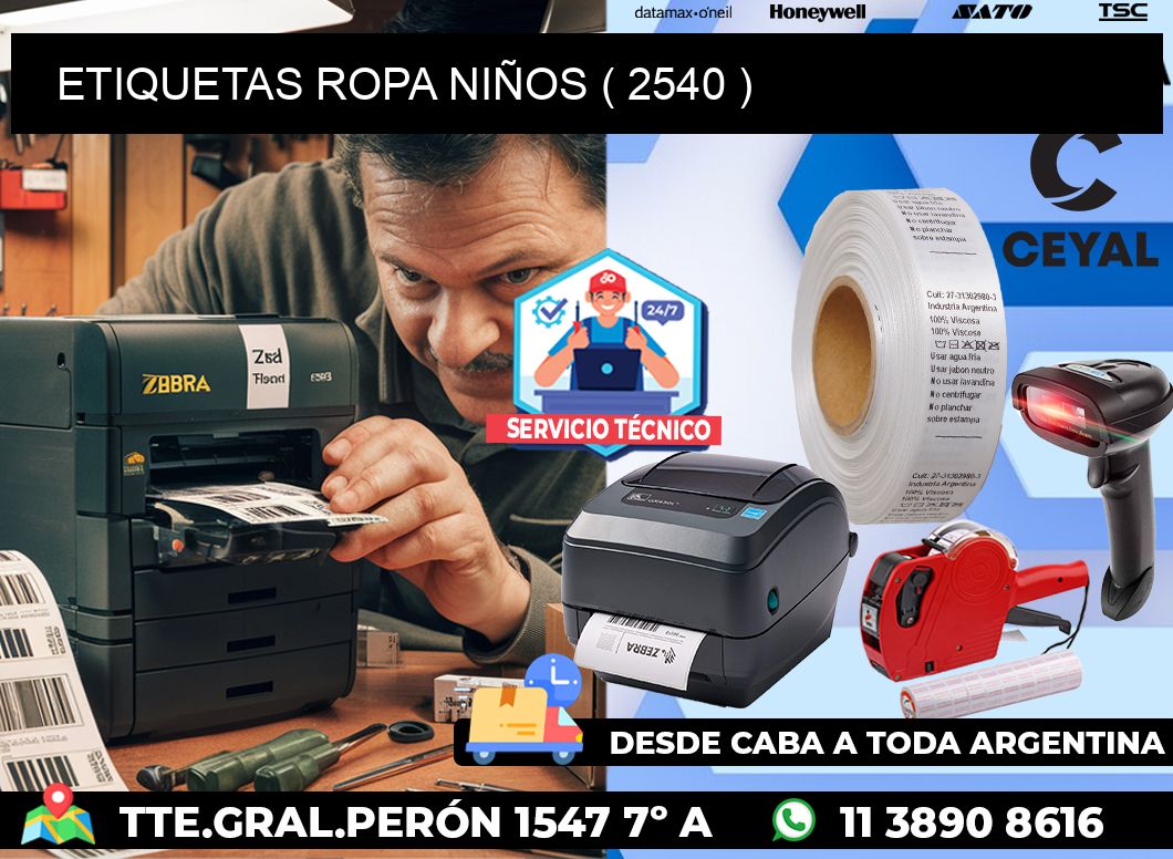 ETIQUETAS ROPA NIÑOS ( 2540 )