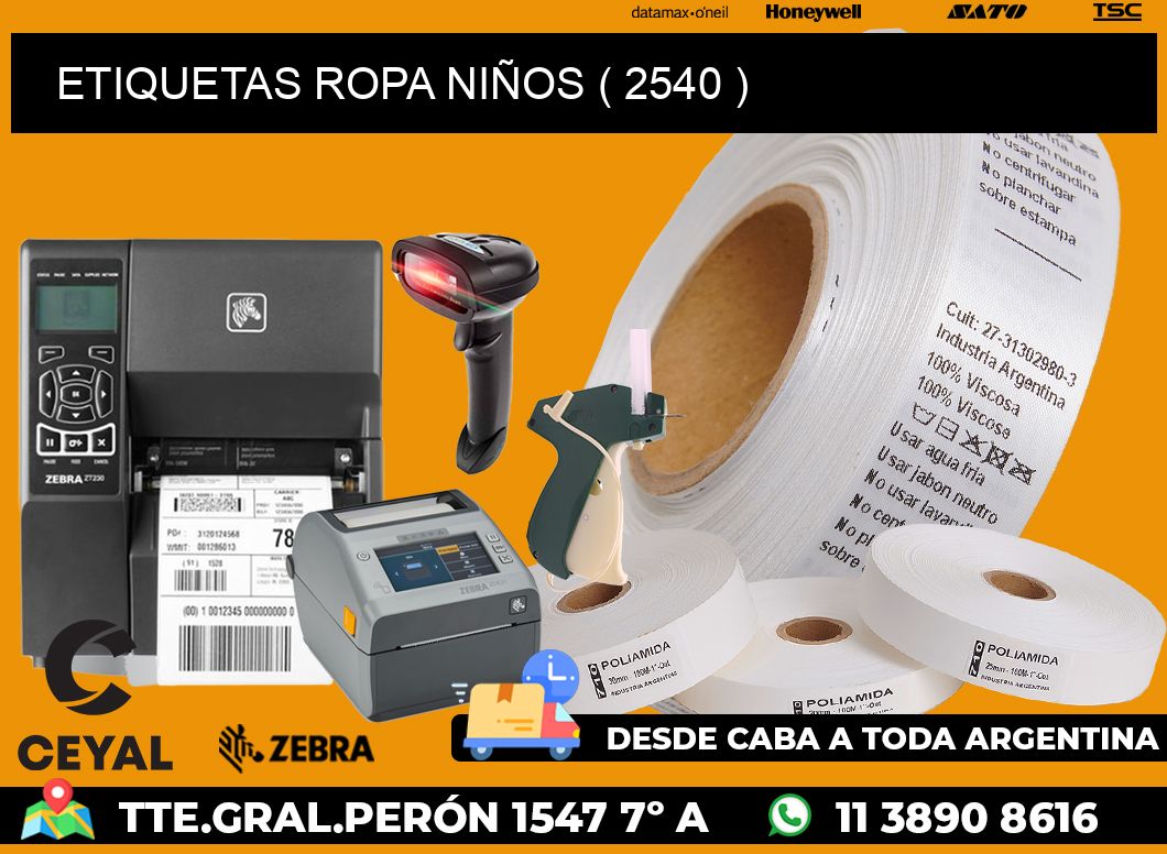 ETIQUETAS ROPA NIÑOS ( 2540 )