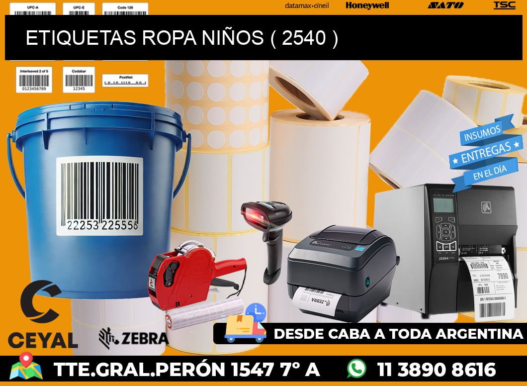 ETIQUETAS ROPA NIÑOS ( 2540 )