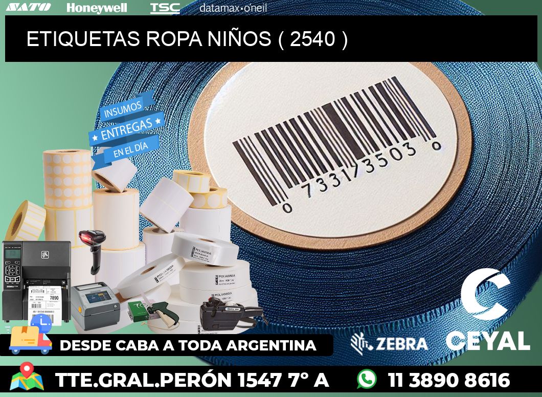 ETIQUETAS ROPA NIÑOS ( 2540 )