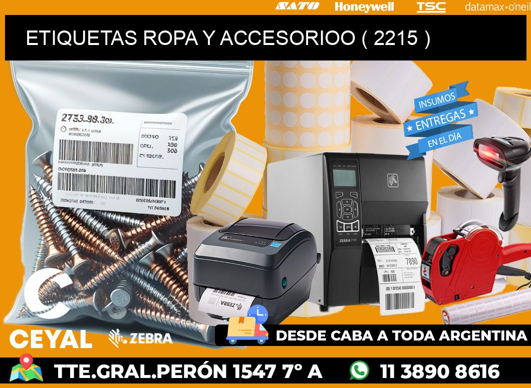 ETIQUETAS ROPA Y ACCESORIOO ( 2215 )