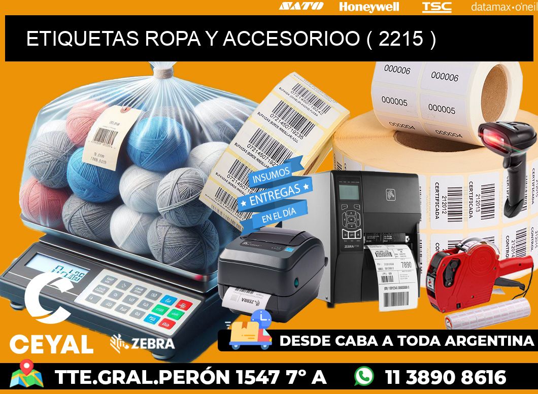 ETIQUETAS ROPA Y ACCESORIOO ( 2215 )