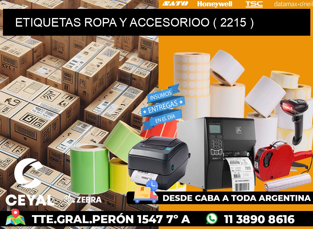 ETIQUETAS ROPA Y ACCESORIOO ( 2215 )