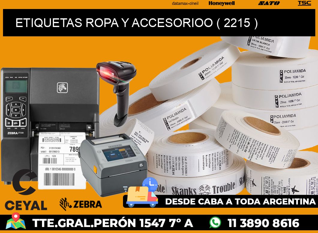 ETIQUETAS ROPA Y ACCESORIOO ( 2215 )