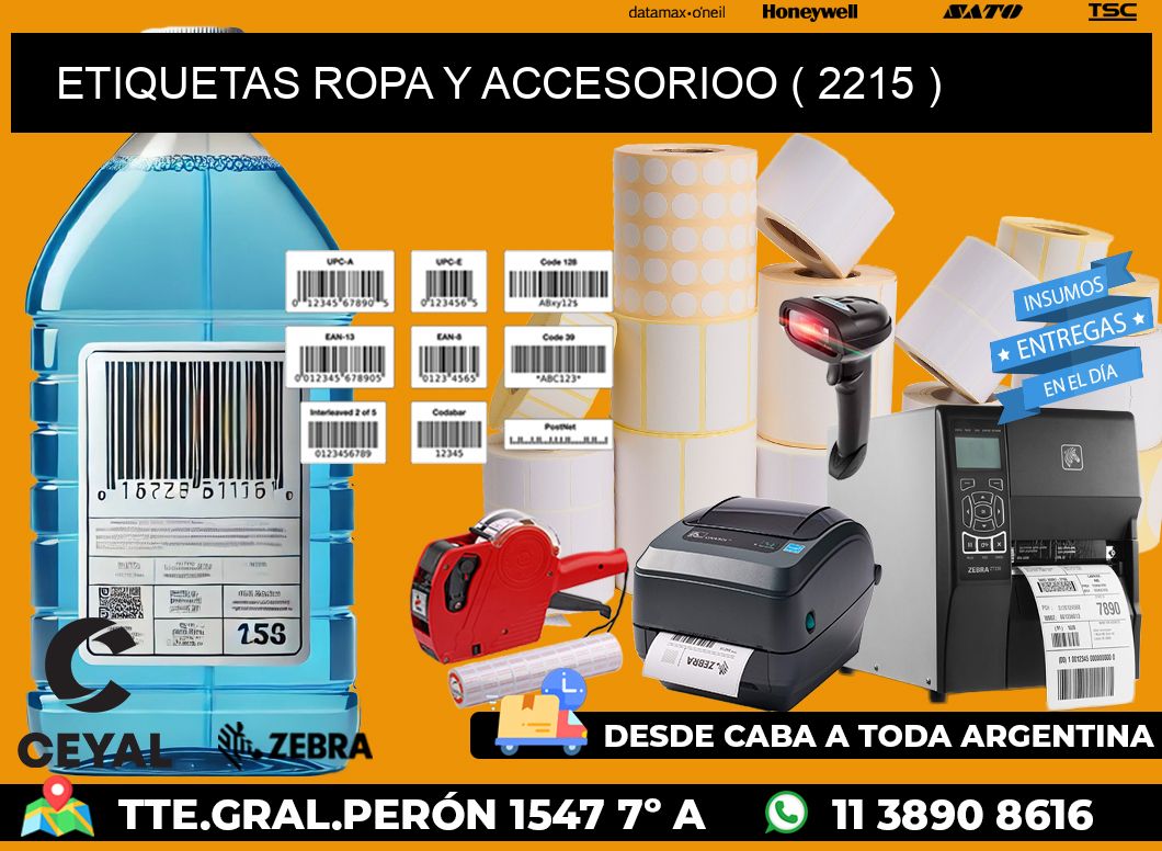 ETIQUETAS ROPA Y ACCESORIOO ( 2215 )