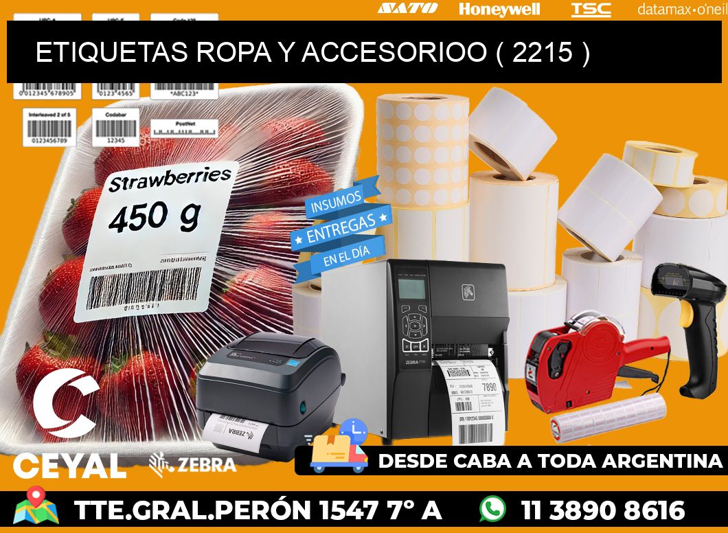 ETIQUETAS ROPA Y ACCESORIOO ( 2215 )