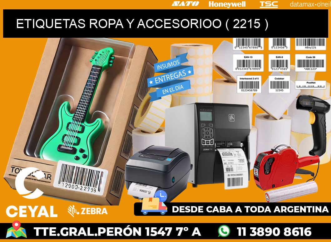 ETIQUETAS ROPA Y ACCESORIOO ( 2215 )