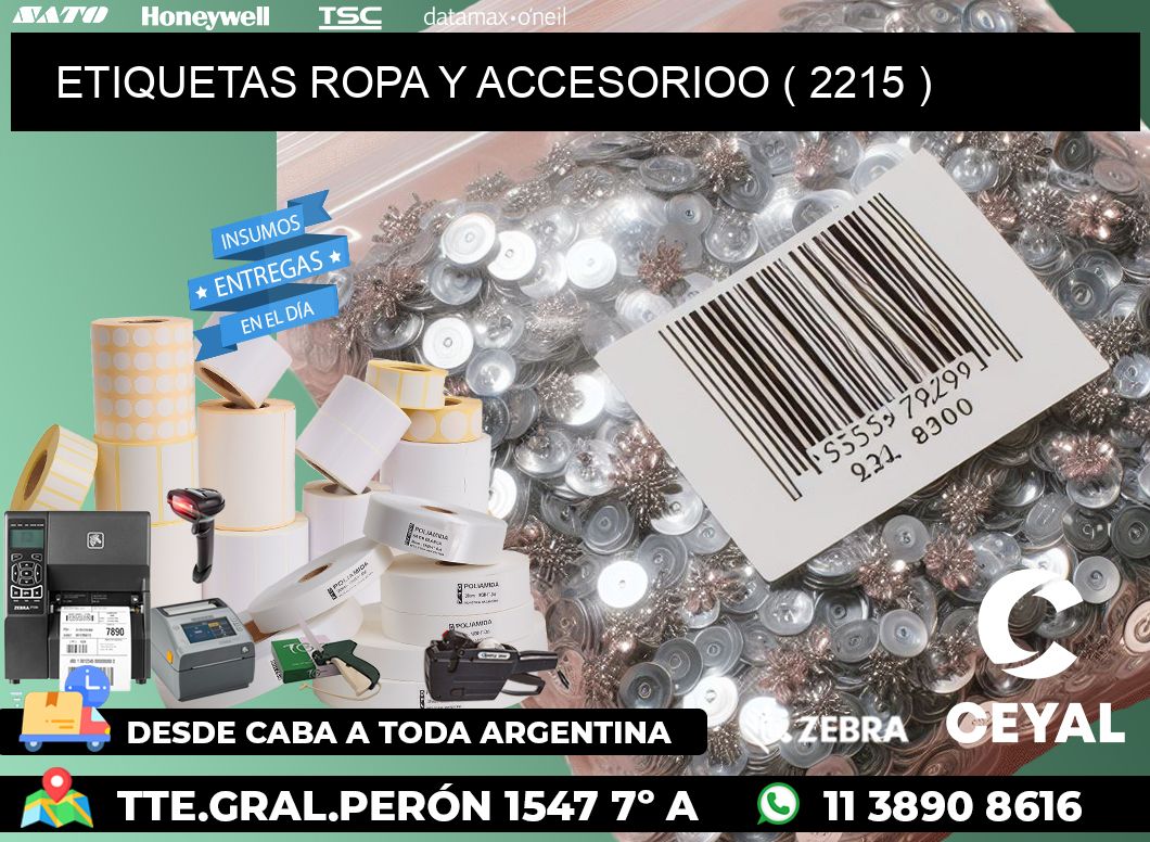 ETIQUETAS ROPA Y ACCESORIOO ( 2215 )