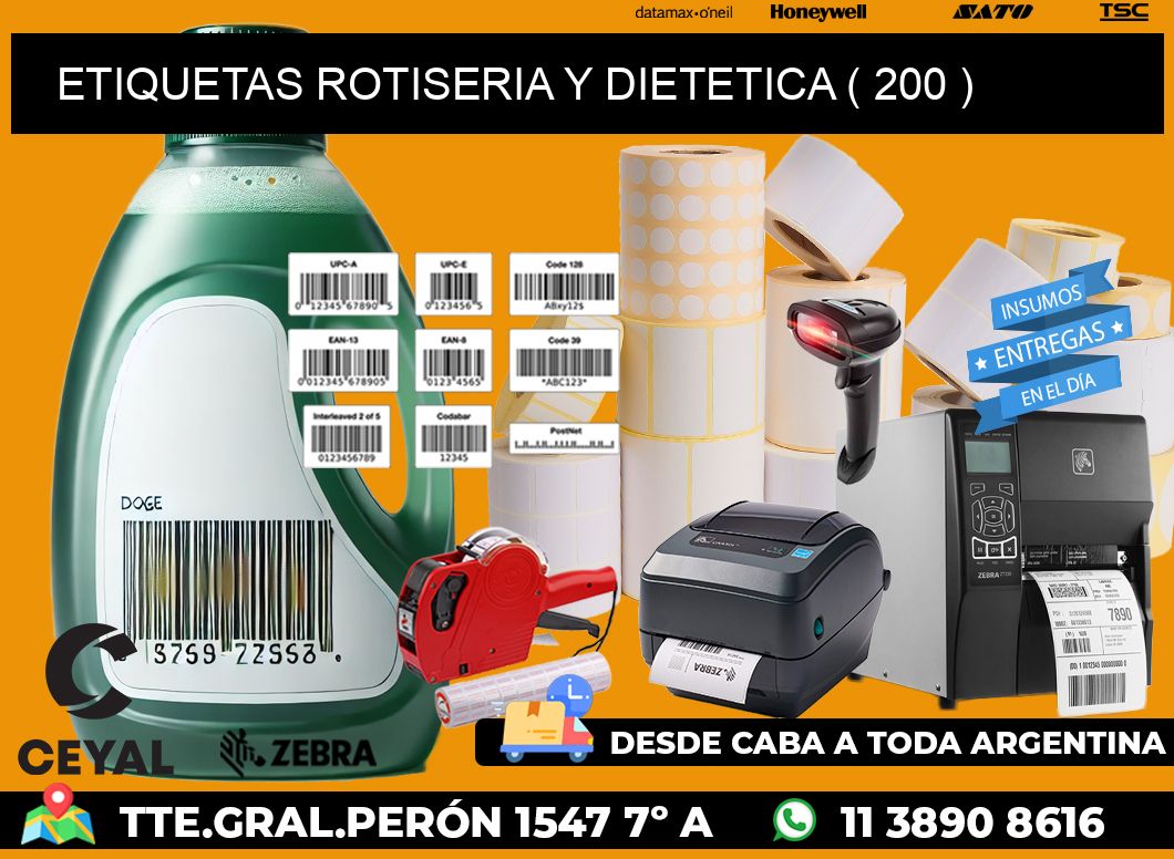 ETIQUETAS ROTISERIA Y DIETETICA ( 200 )