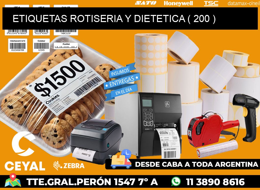ETIQUETAS ROTISERIA Y DIETETICA ( 200 )